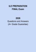 ILE Prep Final 2026 &vert; Complete Exam Study Guide & Practice Questions