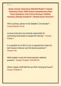 Army License instructors &vert;&vert;Verified Exam&excl;&excl;&excl; License  Examiners Exam 2026 Actual Comprehensive Real  Exam Questions And Correct Answers &lpar;Verified  Answers&rpar; Already Graded A&plus; &vert; Newest Exam Version&excl;&excl;&excl;