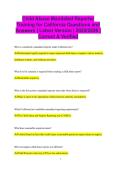 Child Abuse Mandated Reporter Training for California Questions and Answers &vert; Latest Version &vert; 2025&sol;2026 &vert;  Correct & Verified