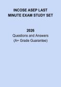 INCOSE ASEP Last Minute Exam Study Set 2026 &vert; Quick Review & Practice Questions