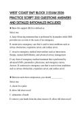 WEST COAST EMT BLOCK 3 EXAM 2026 PRACTICE SCRIPT 200 QUESTIONS ANSWERS AND DETAILED RATIONALES INCLUDED