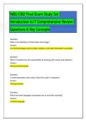 WGU C182 Final Exam Study Set &vert;  Introduction to IT Comprehensive Review &vert;  Questions & Key Concepts