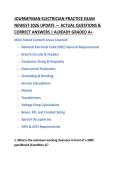 JOURNEYMAN ELECTRICIAN PRACTICE EXAM  NEWEST 2026 UPDATE &mdash; ACTUAL QUESTIONS &  CORRECT ANSWERS &vert; ALREADY GRADED A&plus;