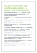 CNA TMU PRACTICE TEST 1 2026  QUESTIONS AND ANSWER  S &vert; A&plus;  GRADED &vert; WITH EXPERT SOLUTIONS 