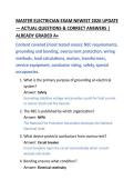 MASTER ELECTRICIAN EXAM NEWEST 2026 UPDATE  &mdash; ACTUAL QUESTIONS & CORRECT ANSWERS &vert;  ALREADY GRADED A&plus; 