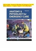 Full Test Bank- Anatomy & Physiology for Emergency Care 3rd Edition &lpar;Bledsoe&rpar; &ndash; Complete Chapters 1-20 &lpar;Verified Q&A&rpar;&period;pdf