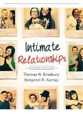 Intimate Relationships &lpar;2nd Edition&rpar; by Thomas Bradbury and Benjamin Karney &ndash; Comprehensive Test Bank with Questions and Detailed Rationales