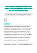 WGU C214 FINANCIAL MANAGEMENT OA STUDY GUIDE 2026&sol;2027 &vert; Latest Questions & Answers &vert; Verified Answers &vert; Exam Prep &vert; Pass Guaranteed - A&plus; Graded