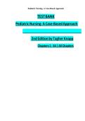 TEST BANK Pediatric Nursing- A Case-Based Approach 2nd Edition by Tagher Knapp Chapters 1 - 34 &vert; All Chapters