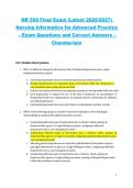 NR 599 Nursing Informatics for Advanced Practice Final Exam &ndash; Chamberlain University &ndash; Academic Year 2026&sol;2027 &ndash; Exam Questions with Verified Answers
