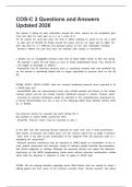 COS-C 2 Questions and Answers Updated 2026