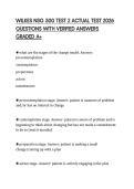 WILKES NSG 500 TEST 2 ACTUAL TEST 2026 QUESTIONS WITH VERIFIED ANSWERS GRADED A&plus;