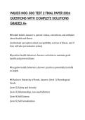WILKES NSG 500 TEST 2 FINAL PAPER 2026 QUESTIONS WITH COMPLETE SOLUTIONS GRADED A&plus;