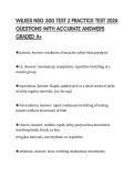 WILKES NSG 500 TEST 2 PRACTICE TEST 2026 QUESTIONS WITH ACCURATE ANSWERS GRADED A&plus;