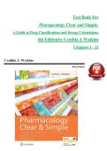 Test Bank &ndash; Pharmacology Clear and Simple&colon; A Guide to Drug Classifications and Dosage Calculations&comma; 4th Edition &ndash; Cynthia J&period; Watkins &ndash; Complete Chapters 1&ndash;21 Questions&comma; Answers & Detailed Rationales &lpar;A&plus; Grade Resource&rpar;