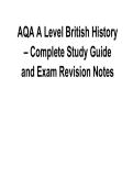 AQA A Level British History Complete Study Guide and Exam Revision Notes 2025&sol; 2026 Comprehensive AQA History Exam Prep with Solutions