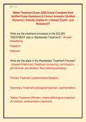 Water Treatment Exam 2026 Actual Complete Real  Verified Exam Questions & Correct Answers &lpar;Verified  Answers&rpar; &vert; Already Graded A&plus; &vert; Newest Exam&excl; Just  Released&excl;&excl;&excl; 
