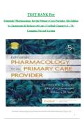 Test Bank &ndash; Edmunds' Pharmacology for the Primary Care Provider&comma; 5th Edition &ndash; Zambroski & Rebecca M&period; Lutz &ndash; Verified Chapters 1&ndash;73 Complete Questions&comma; Answers & Detailed Rationales &lpar;A&plus; Grade Resource&rpar;