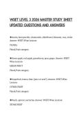 WSET LEVEL 3 2026 MASTER STUDY SHEET UPDATED QUESTIONS AND ANSWERS