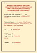 WGU NUTRITION D440 EXAM 2026 ACTUAL  COMPLETE REAL VERIFIED EXAM QUESTIONS AND  CORRECT ANSWERS &lpar;VERIFIED ANSWERS&rpar; &vert;  ALREADY GRADED A&plus; &vert; NEWEST EXAM&excl;&excl;&excl; 