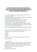 XCEL LOUISIANA LHA INSURANCE PRACTICE SOLUTION 2026 QUESTIONS WITH ANSWERS GRADED A&plus;