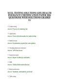 XCEL TESTING SOLUTIONS LIFE HEALTH INSURANCE CERTIFICATION PAPER 2026 QUESTIONS WITH SOLUTIONS GRADED A&plus;