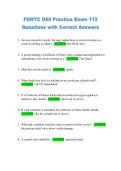 FDNYC G60 Practice Exam 112  Questions with Correct Answers 