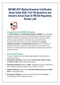 NRCME DOT Medical Examiner Certification  Study Guide 2026 &vert; Full 120-Questions and  Answers Actual Exam & FMCSA Regulatory  Review &vert; pdf 