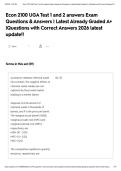 Econ 2100 UGA Test 1 and 2 answers Exam Questions & Answers &vert; Latest Already Graded A&plus; &vert;Questions with Correct Answers 2026 latest update&excl;&excl;