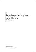 Samenvatting Psychopathologie - Psychopathologie en psychiatrie &lpar;P0M34A&rpar;