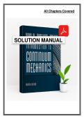 Solutions manual for introduction to continuum mechanics 4th edition by lai