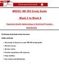 NR503&sol; NR 503 Ṣtudy Guide   Week 5 to Week 8  Population Health&comma; Epideṃiology & Ṣtatiṣtical Principleṣ -  Chaṃberlain 