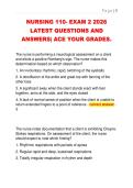 NURSING 110- EXAM 2 2026  LATEST QUESTIONS AND  ANSWERS&vert; ACE YOUR GRADES&period;