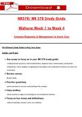 NR570&sol; NR 570 Ṣtudy Guide   Midterm Week 1 to Week 4  Common Diagnoṣiṣ & Management in Acute Care  