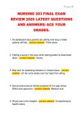 NURSING 203 FINAL EXAM  REVIEW 2026 LATEST QUESTIONS  AND ANSWERS&vert; ACE YOUR  GRADES&period; 