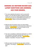 NURSING 203 MIDTERM REVIEW 2026  LATEST QUESTIONS AND ANSWERS&vert;  ACE YOUR GRADES&period;