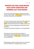 NURSING 220 FINAL EXAM REVIEW  2026 LATEST QUESTIONS AND  ANSWERS&vert; ACE YOUR GRADES&period;