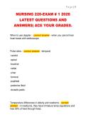 NURSING 220-EXAM &num; 1 2026  LATEST QUESTIONS AND  ANSWERS&vert; ACE YOUR GRADES&period;
