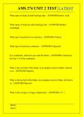 AMS 274 UNIT 2 TEST QUESTIONS AND ANSWERS 2026