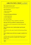 AMS 274 UNIT 4 TEST QUESTIONS AND ANSWERS 2026