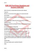 EGR 325 Final Exam Questions and Answers 2026-2027