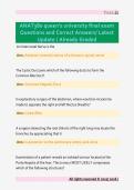 ANAT380 queen's university final exam  Questions and Correct Answers&sol; Latest  Update &sol; Already Graded 