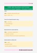 CANC 380 Questions and Correct  Answers&sol; Latest Update &sol; Already Graded