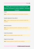 CANC 380 Final Exam Questions and  Correct Answers&sol; Latest Update &sol; Already  Graded 