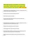 WGU C955 Applied Probability and Statistics exam 2026&period; Verified latest exam update with correct questions and answers &vert;100&percnt; Accurate