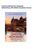 Solution Manual for Computer Networking&comma; 8th Edition by James Kurose &lpar;ISBN&colon; 9780136681557&rpar; &mdash; Complete Chapter Solutions 2026