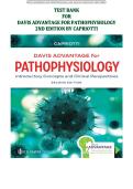 TEST BANK  FOR  DAVIS ADVANTAGE FOR PATHOPHYSIOLOGY  2ND EDITION BY CAPRIOTTI