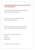 Employee Registration Manual GA Pest Control Exam with verified detailed solutions