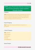 NMNC 3110 Final Exam Review Questions  and Correct Answers&sol; Latest Update &sol;  Already Graded