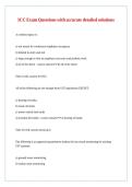 ICC Exam Questions with accurate detailed solutions